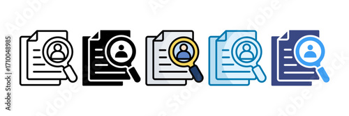 Case Study Icon Set Multiple Style Collection