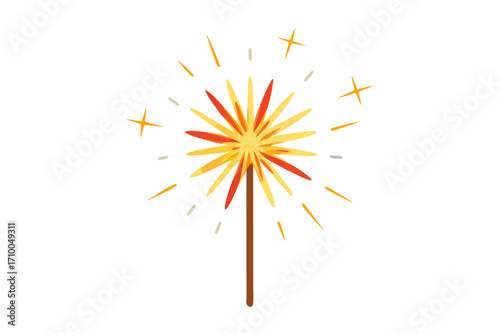 sparkler and fireworks