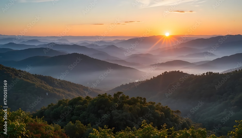 Obraz premium Appalachian Mountains Sunrise in Kentucky