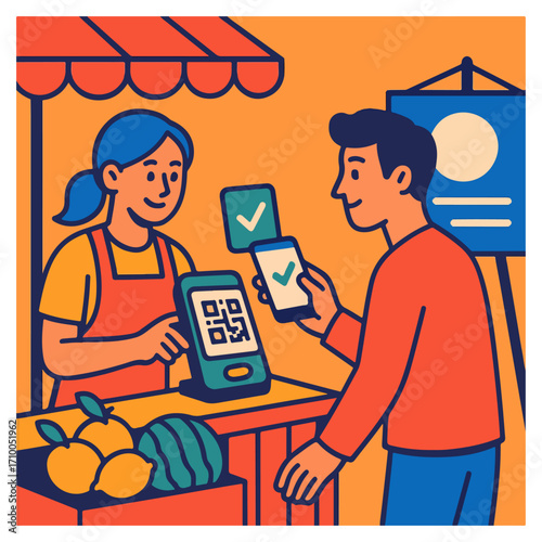 QR Code Payment at Cafe – Contactless Cashless Checkout