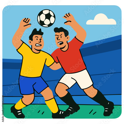 Team Celebration After Goal – Two Soccer Players Cheering