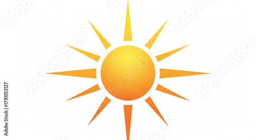 Illustration of a bright sun, symbolizing warmth, energy, and the beauty of nature on a clear day