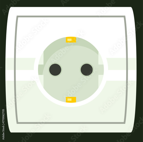 European Electric Socket – Power Outlet Vector Illustration