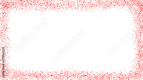 Red glitter Particles Frame dots border overlay