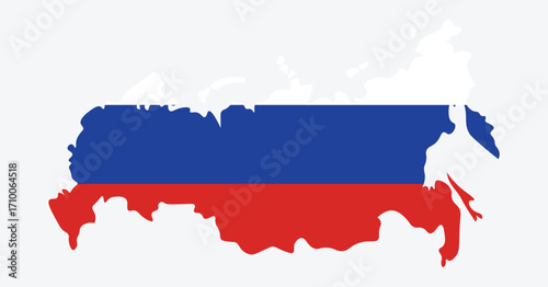 Russia map vector set. russia map flag icons collection. Map of Russia with the National Flag.

