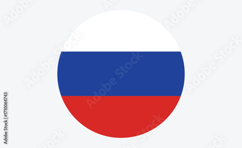 Russia flag symbols. National flag icon. The national flag of Russia. Round, square, waving 