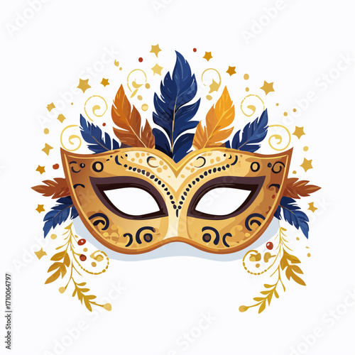Masquerade Carnival Mask Illustration