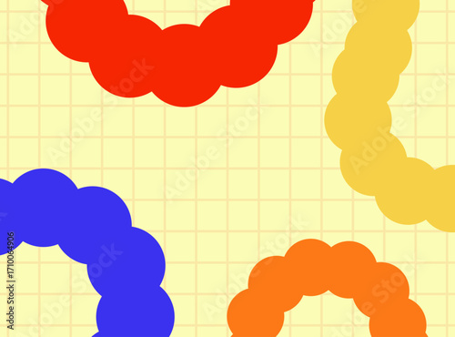 Abstract colorful retro vintage copy space background layout banner pattern print art editable