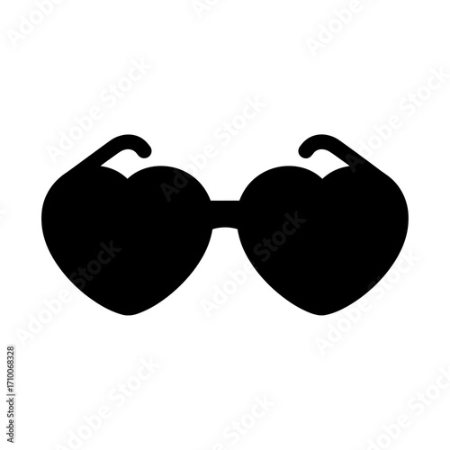 black and white heart sunglass