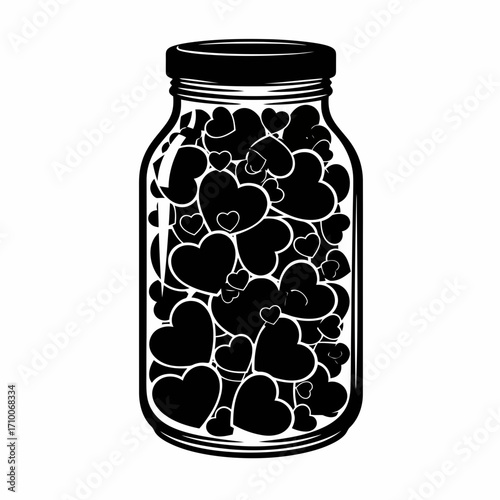 glass jar of preserved love candy