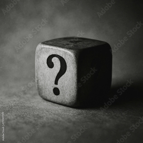 Misterious Dice, Dark Background, Retro Style