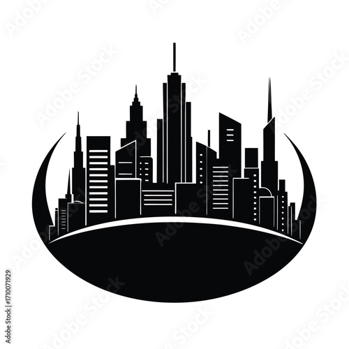 Futuristic Cityscape Silhouette