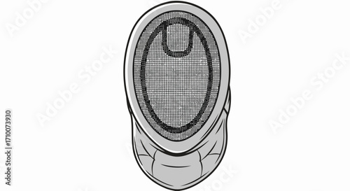 Top view toilet showing modern flush toilet for minimalist bathroom decor. Modern flush toilet, in monochrome from above, provides home convenience and sanitation.
