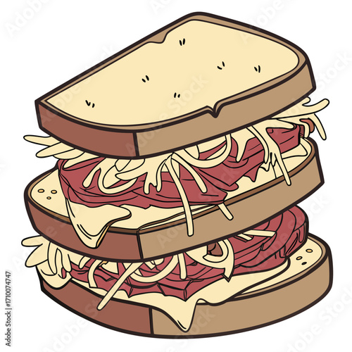 Reuben Sandwich clip art preview