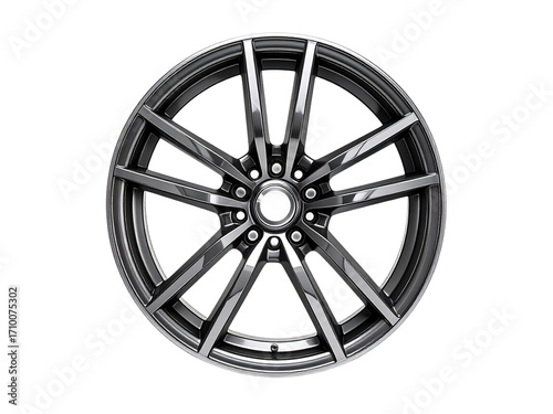 Car wheel isolated on white background