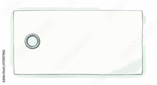Isolated price tag for retail use on white offers a simple design, showcasing label. Isolated price tag with minimalist design, ready for any branding or logo and custom text.