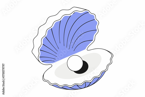 vector illustration of a snail shell