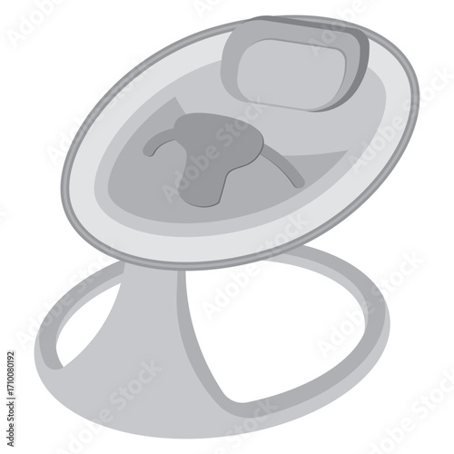 automatic baby swing vector drawing.