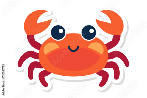 cartoon crab with a sign