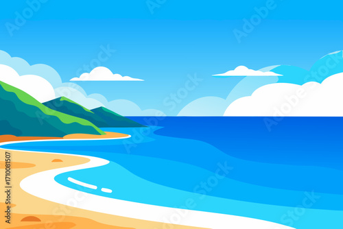 beach and sea