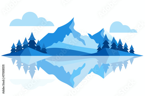 mountain landscape vector