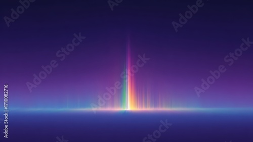 A vibrant spectrum of colors emerging from a dark gradient background, creating an ethereal atmosphere.