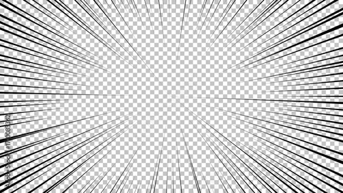 Black comic book transparent background