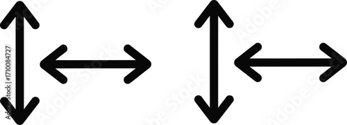 Arrow directions up down left right resize dimension vector icon
