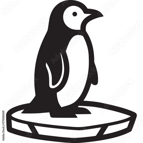 Penguin icon isolated on white background