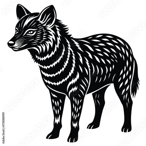 Detailed nature illustration of a majestic animal in its natural habitat with vibrant colors