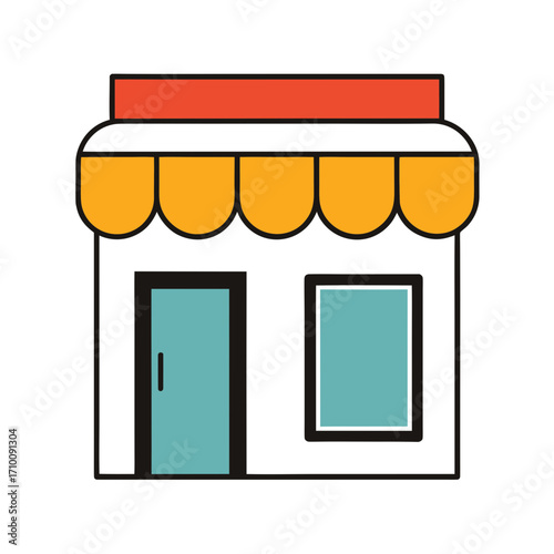 vector illustration of a shop window