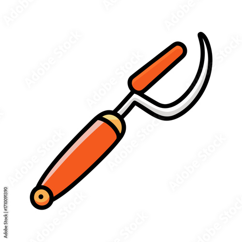 swivel vegetable peeler doodle style vector art