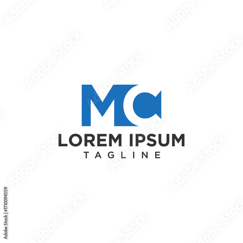 MC logo negative space design