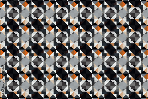Classic Black and Grey Houndstooth Seamless Vector Pattern
