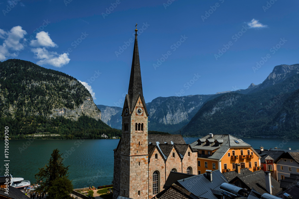Fototapeta premium The Evangelical Church of Christ, in Hallstatt, Austria