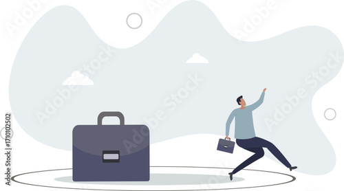 Step out of comfort zone or safe zone, dare to walk your own way or manage to exit from routine job to start new business journey concept.life and employment of people.