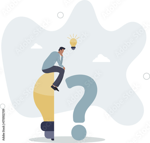Business problem, idea, decision making and solution, job and career path concept.life and employment of people.