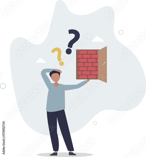 Business dead end, no way to exit or big mistake and wrong decision, obstacle and difficulty to overcome concept,life and employment of people.