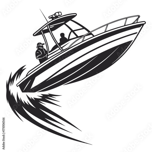 vector illustration of a ship