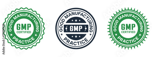 GMP Certified Good Manufacturing Practice Badge Design