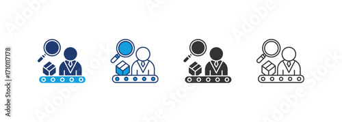 Inspection Icon Set Multiple Style Collection