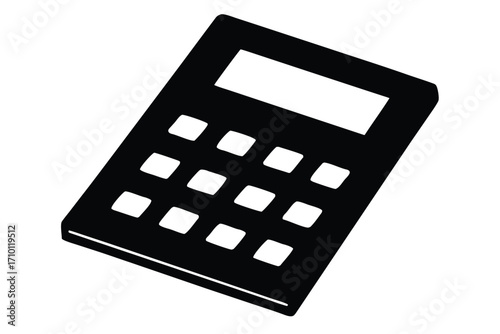 calculator vector icon silhouette illustration