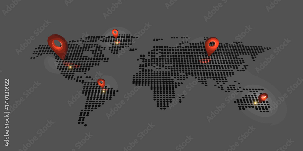 Obraz premium USA map illustration on white
