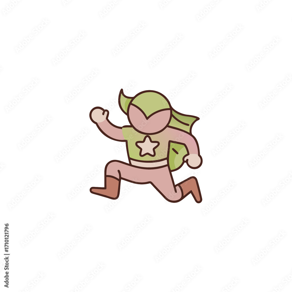 Fototapeta premium a superhero character in action pose