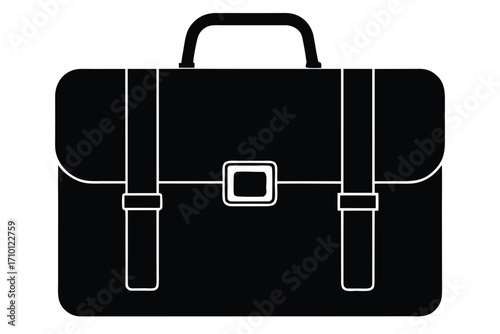 briefcase vector icon silhouette illustration