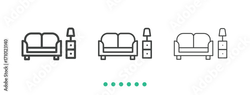 Lobby icon. Thin line icon vector