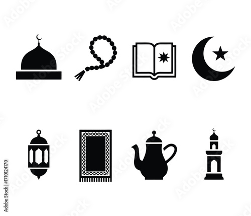 Islamic and Ramadan Icons Set