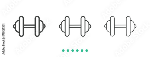 Fitnes icon. Thin line icon vector