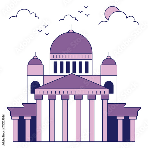 Modern design icon of senate square
