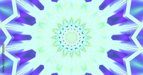 Experience a captivating tunnel loop presenting mesmerizing patterns in vibrant tones. This seamless visuals display offers an entrancing ambiance, perfect for relaxation.